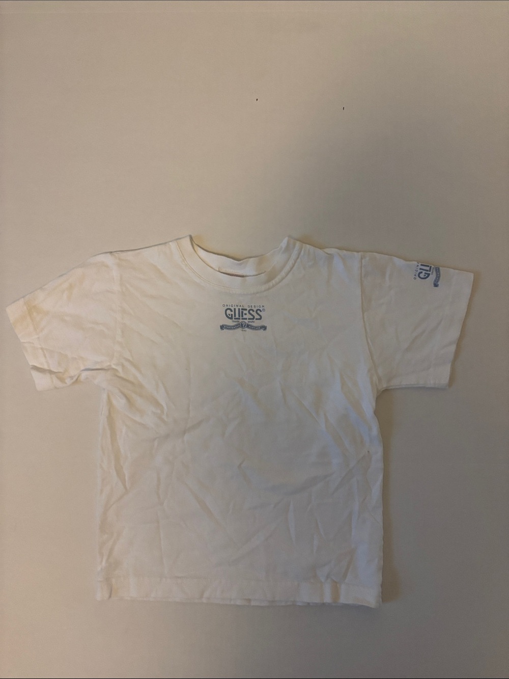 GUESS White Short-Sleeve Logo Tee for Kids